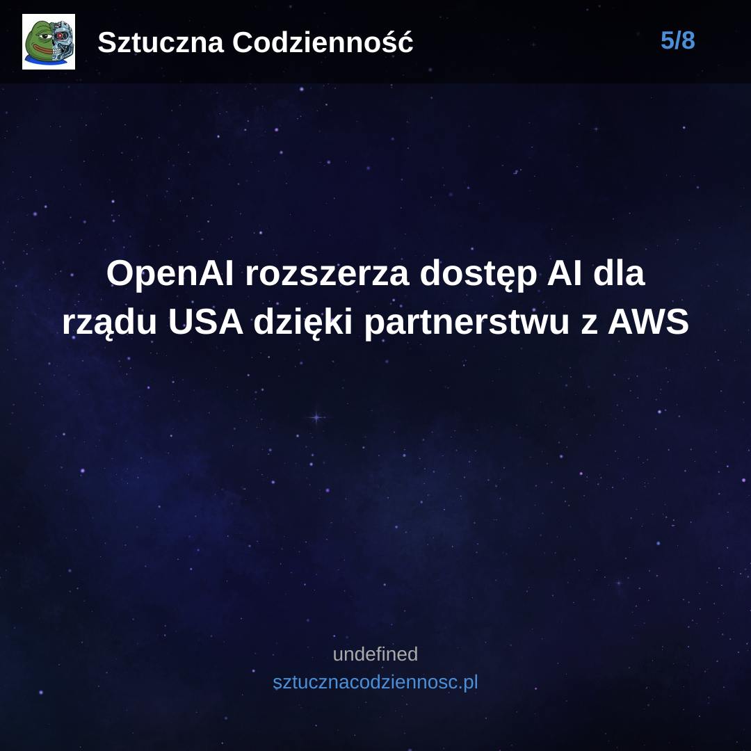 OpenAI rozszerza dostęp AI dla rządu USA dzięki partnerstwu z AWS