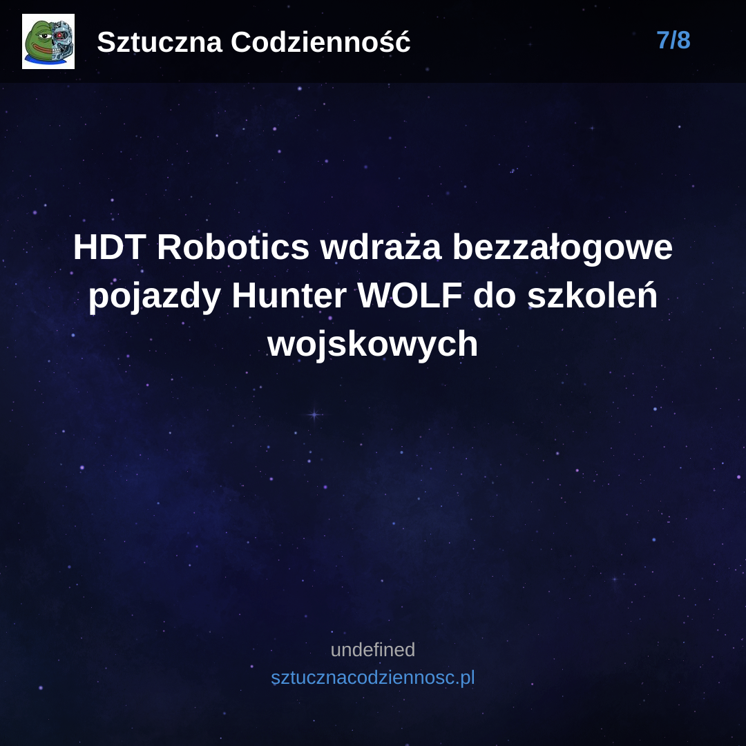 HDT Robotics wdraża bezzałogowe pojazdy Hunter WOLF do szkoleń wojskowych