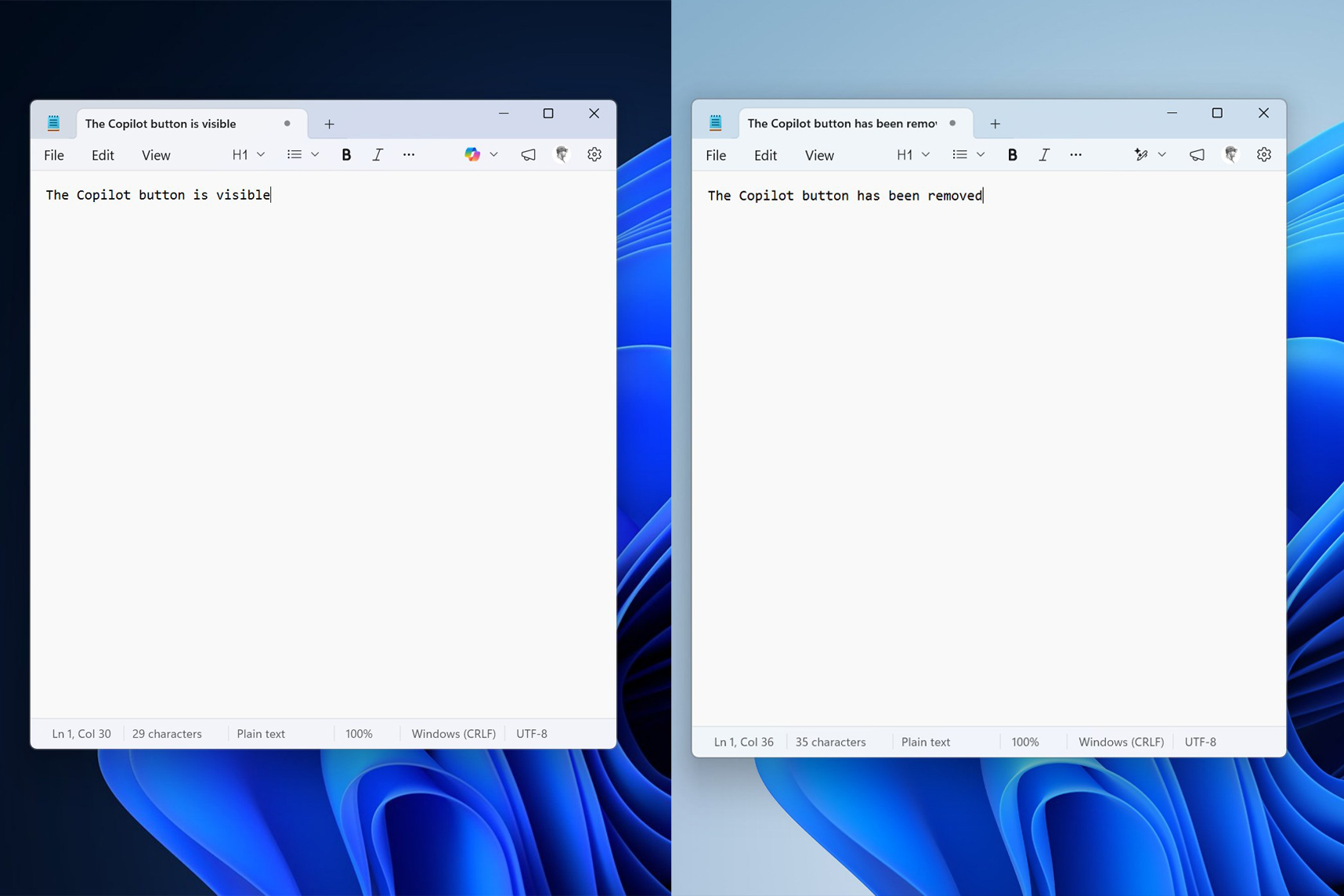 Microsoft usuwa przyciski Copilota z aplikacji w Windows 11